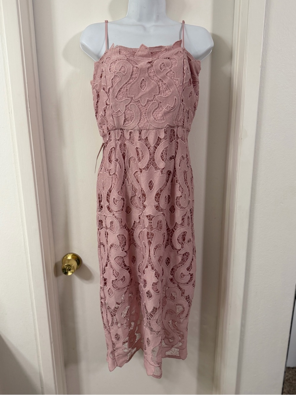 Bardot Lina Lace Dress in Pink Rose - Picture 7 of 10